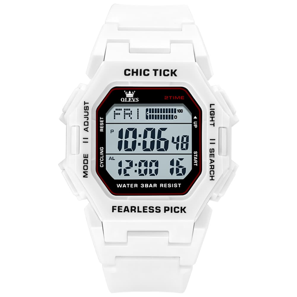 OLEVS 1119 Classic Retro Octagon Digital Sport Watch Unisex