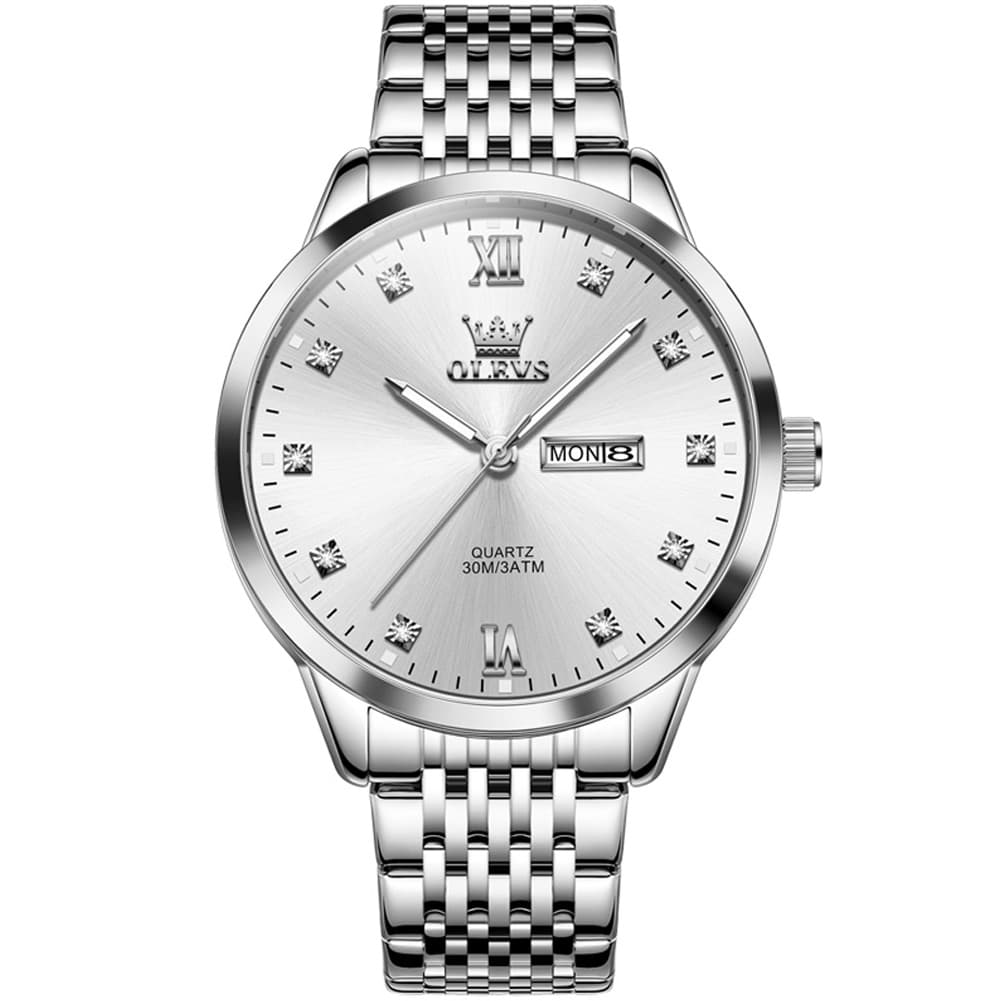 OLEVS 2943 Ultra Thin Diamond Dial Quartz Watch for Men