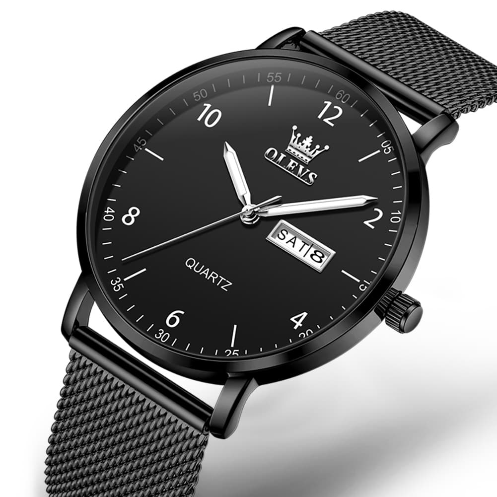OLEVS 2996 Milanese Steel Minimalist Quartz Watch for Men
