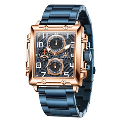 OLEVS 2958 Square Skeleton Chronograph Watch for Men
