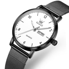 OLEVS 2996N Milanese Steel Minimalist Quartz Watch for Women