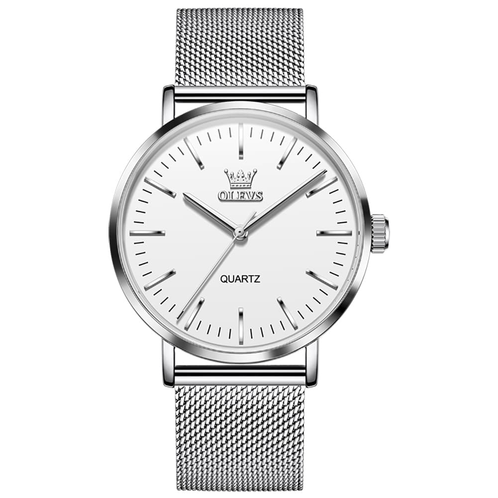 OLEVS Minimalist Ultra Thin Mesh Quartz Watch 7125 for Men