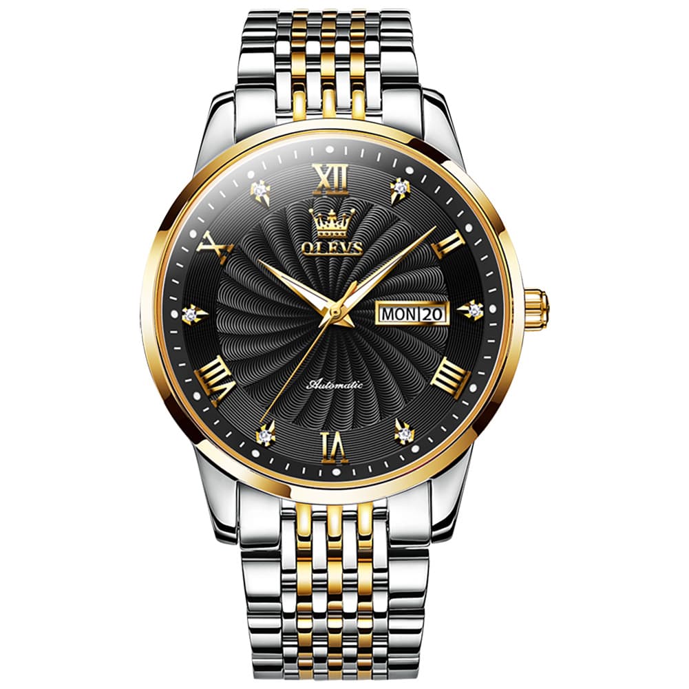 OLEVS 6630 Sunburst Dial Mechanical Watch for Men