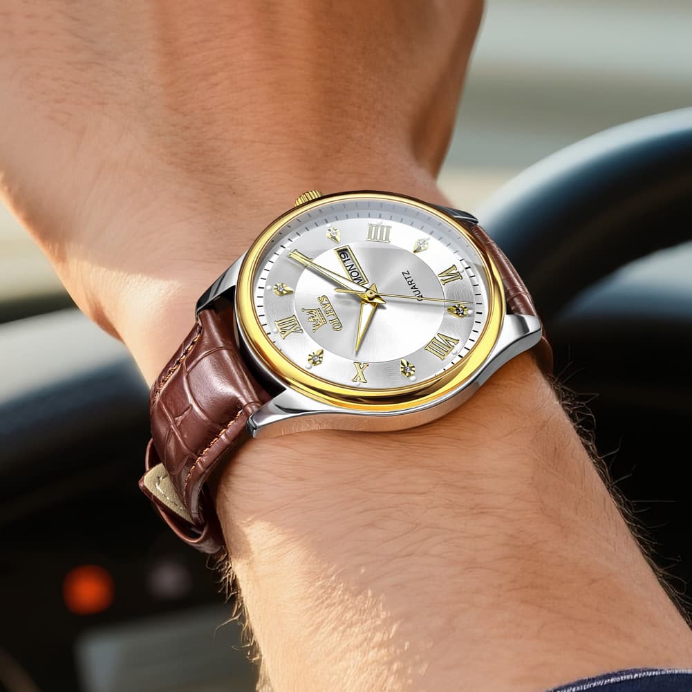 OLEVS 3649 Ultra-thin Classic Quartz Watch for Men