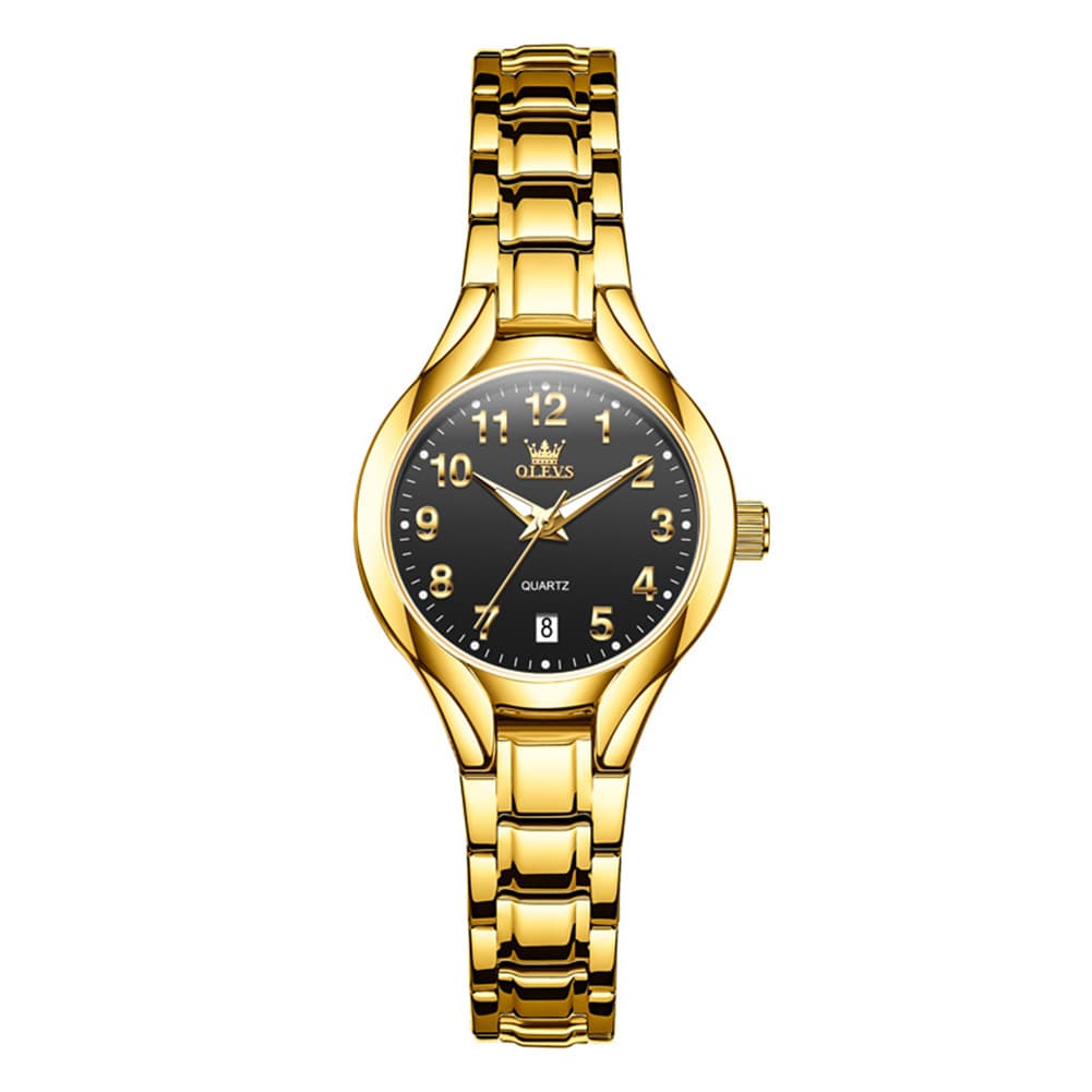 OLEVS 3650 Classic Gold Quartz Watch for Men & Women (His & Hers)