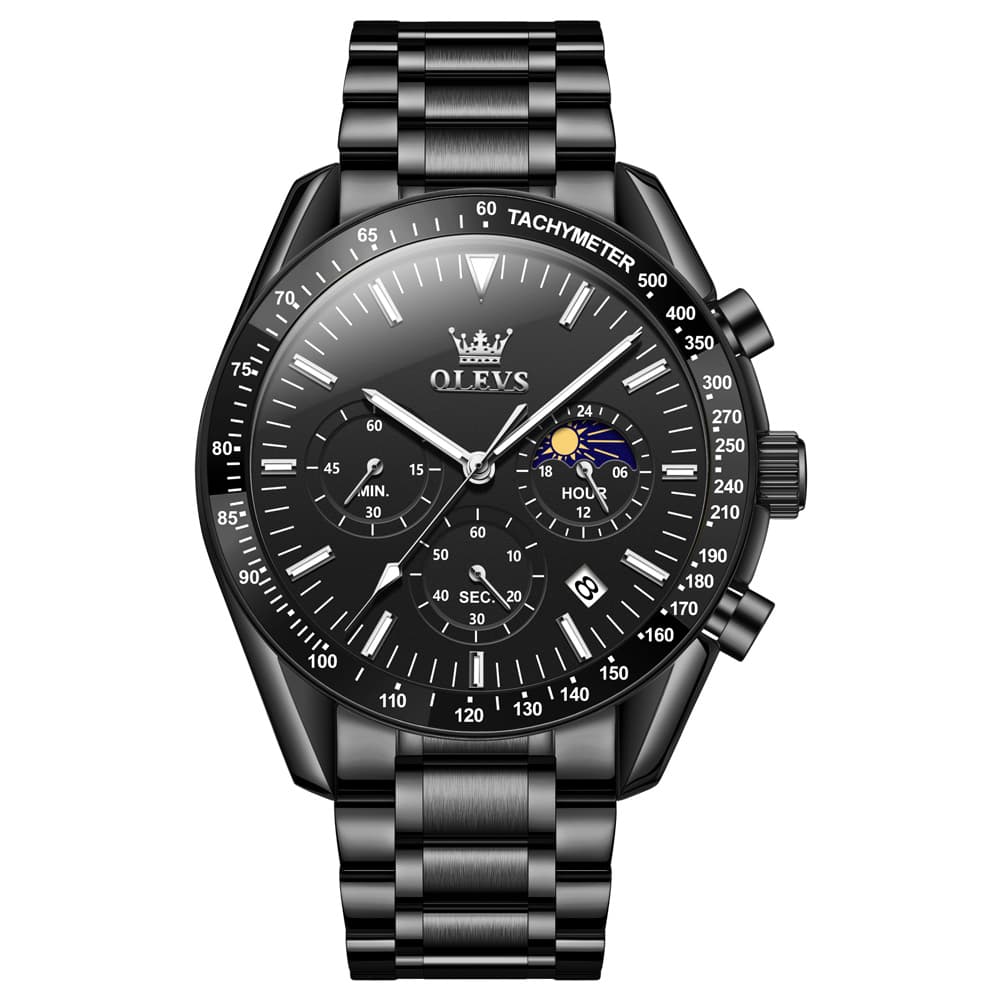 OLEVS 3618 Chronograph Moon Phase Quartz Watch for Men