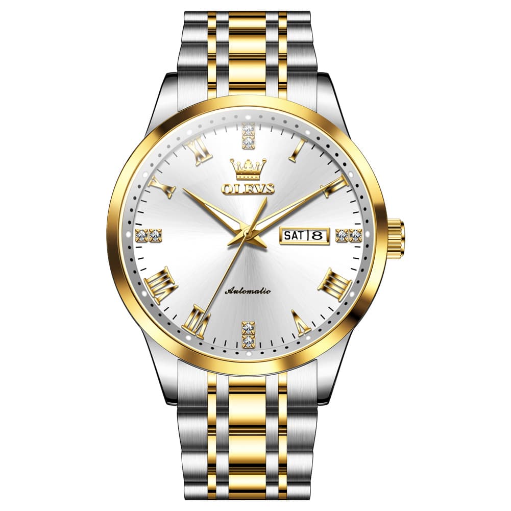 OLEVS 7062 Classic Dual Calendar Automatic Watch For Men
