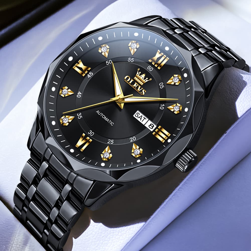 OLEVS 6727 Automatic Mechanical Diamond Watch For Men