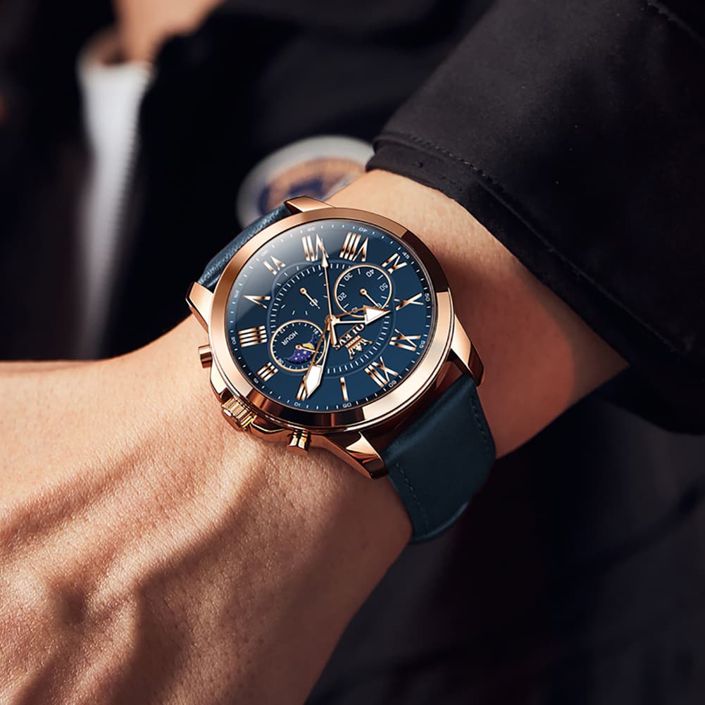 OLEVS 3632 Large Dial Multifunction Quartz Watch for Men