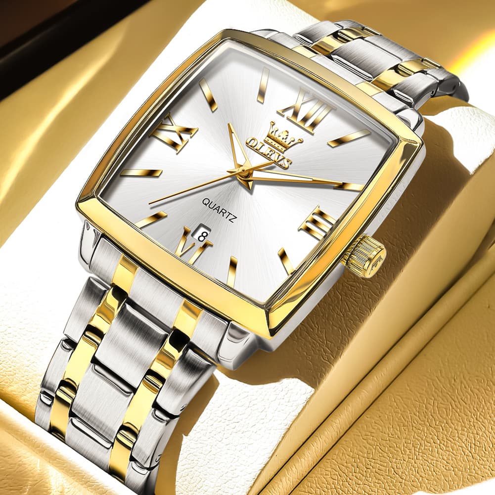 OLEVS 2969 Square Classic Quartz Watch for Men
