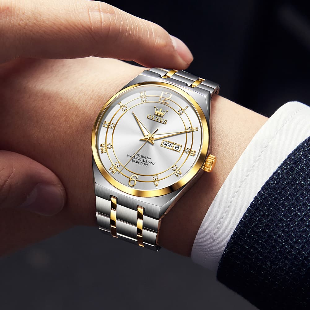 OLEVS 7068 Octagonal Luxury Sport Automatic Watch For Men
