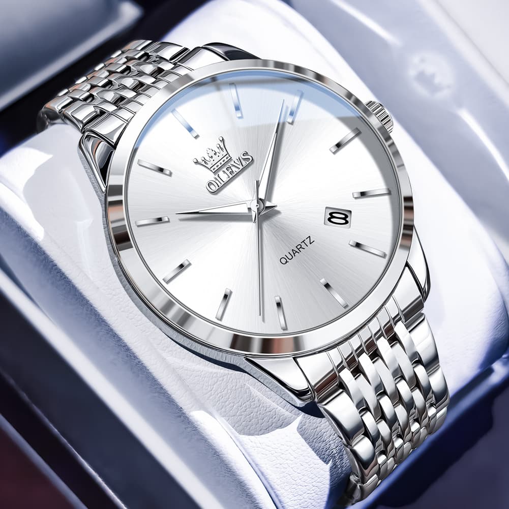 OLEVS 2907 Minimalist Ultra Thin Quartz Watch for Men