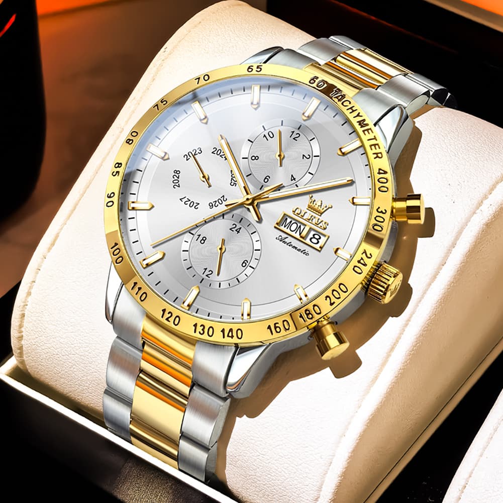 OLEVS 6683 Multifunction Automatic Steel Watch for Men