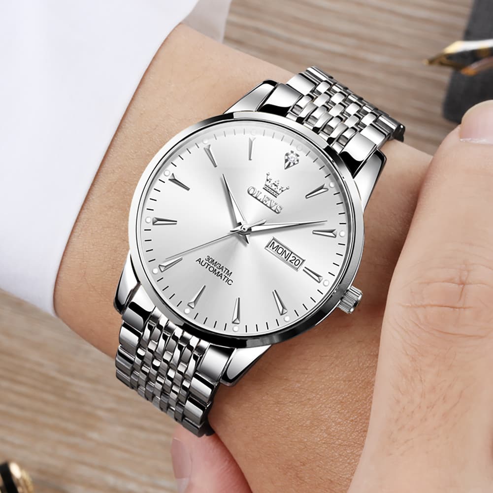 OLEVS 6635 Stainless Steel Automatic Mechanical Watch for Men