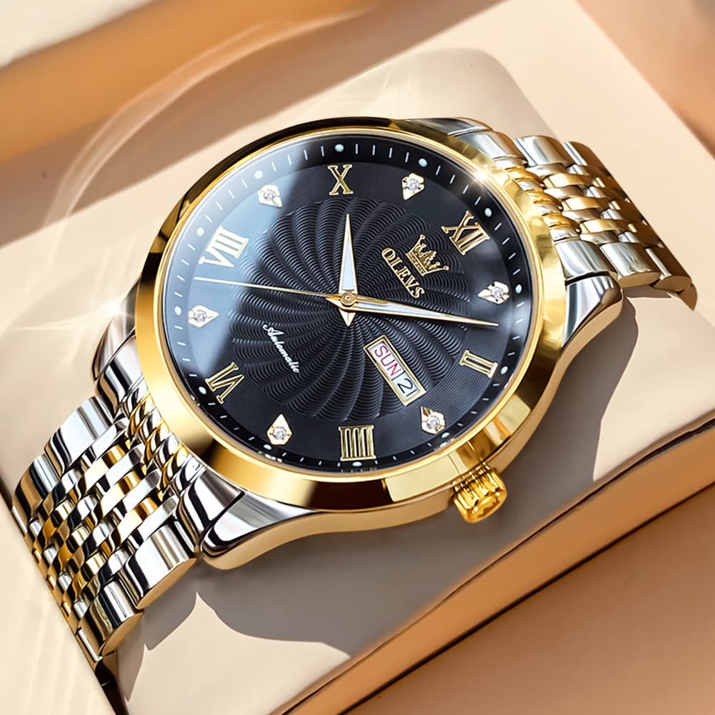 OLEVS 6630 Sunburst Dial Mechanical Watch for Men