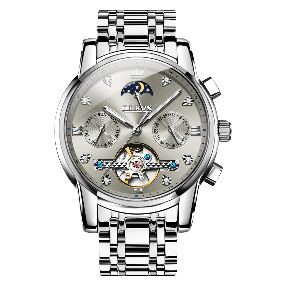 OLEVS 6678 Mechanical Moon Phase Automatic Watch for Men