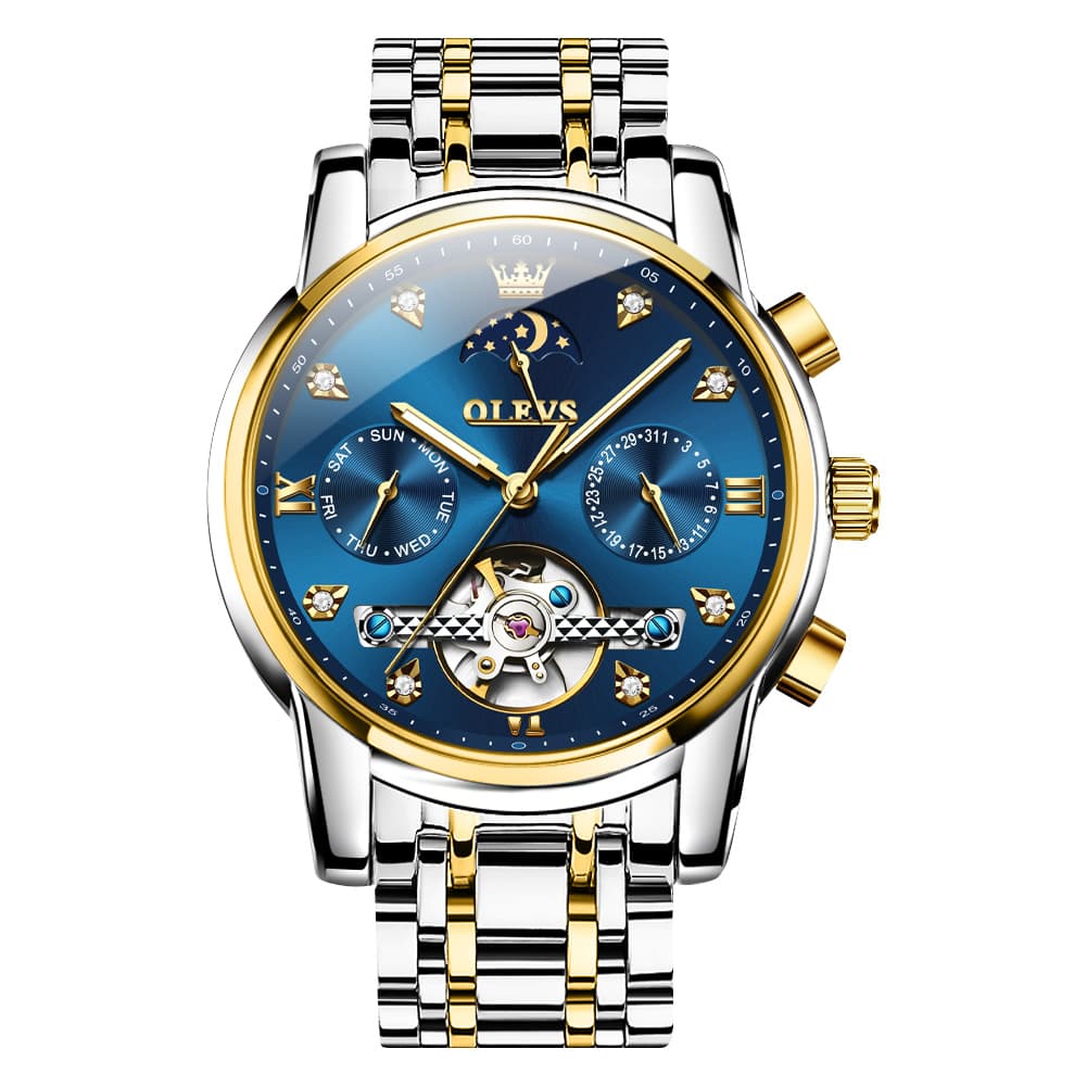 OLEVS 6678 Mechanical Moon Phase Automatic Watch for Men