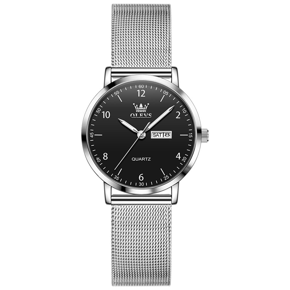 OLEVS 2996N Milanese Steel Minimalist Quartz Watch for Women