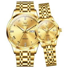 OLEVS 7062 Classic Automatic Couples Watch Set