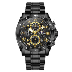 OLEVS 3689 Luxury Chronograph Moon Phase Quartz Watch for Men