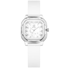 OLEVS 3711 Dreamy Moon Star Transparent Silicone Womens Student Watch