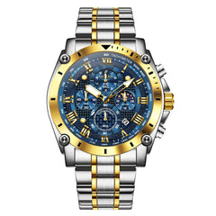 OLEVS 3689 Luxury Chronograph Moon Phase Quartz Watch for Men