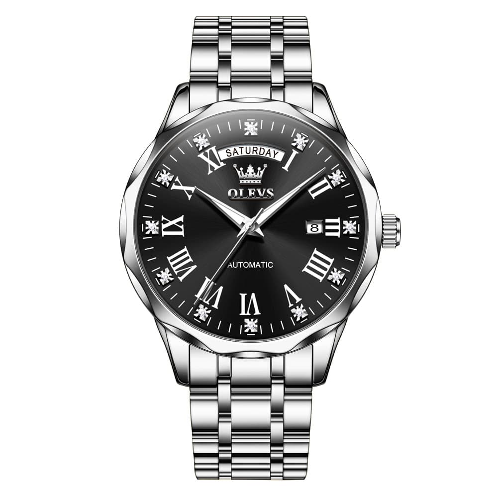OLEVS 6780 Roman Numerals Day Date Mechanical Watch for Men