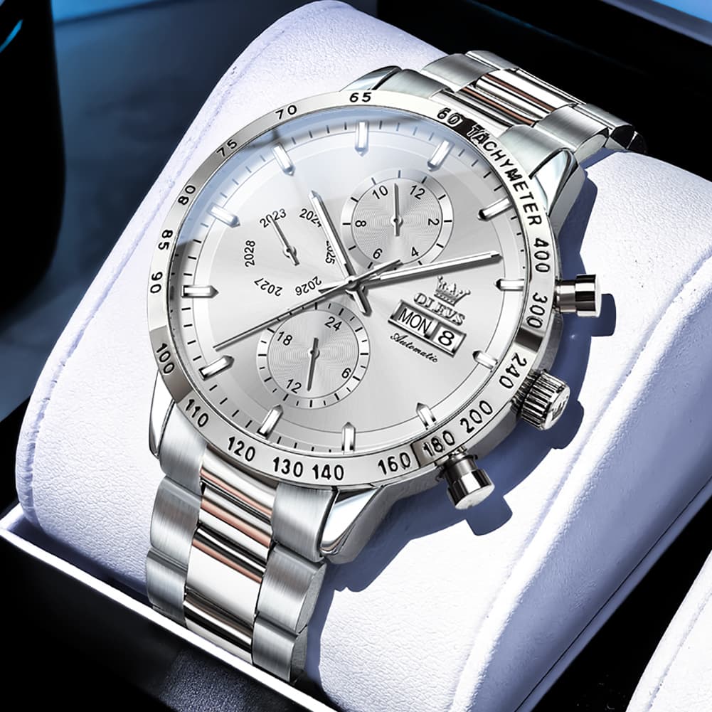 OLEVS 6683 Multifunction Automatic Steel Watch for Men