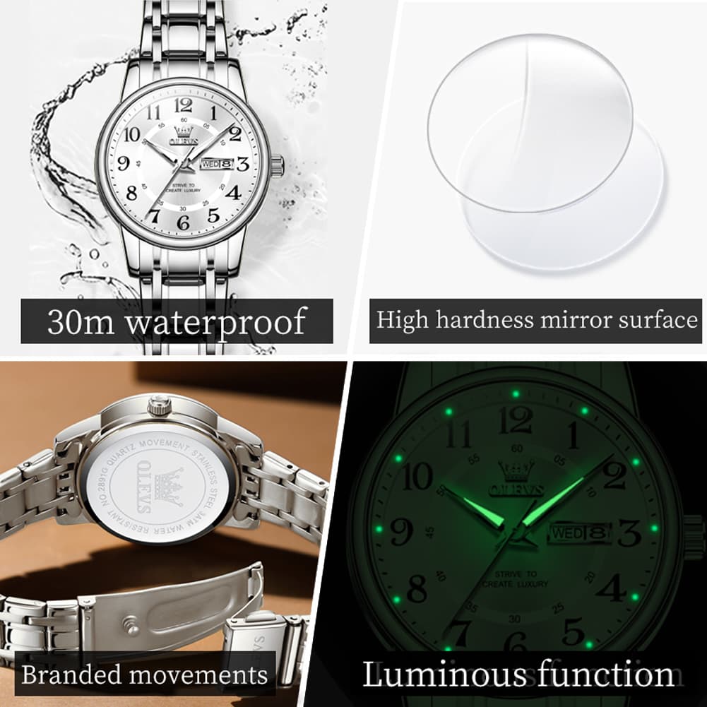 OLEVS 2891 Classic Digital Dial Couples Watch for Men Women