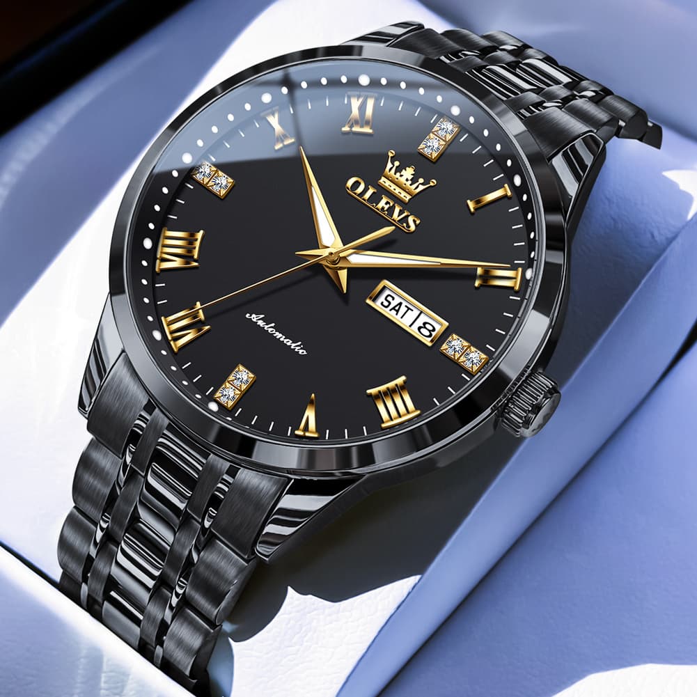 OLEVS 7062 Classic Dual Calendar Automatic Watch For Men
