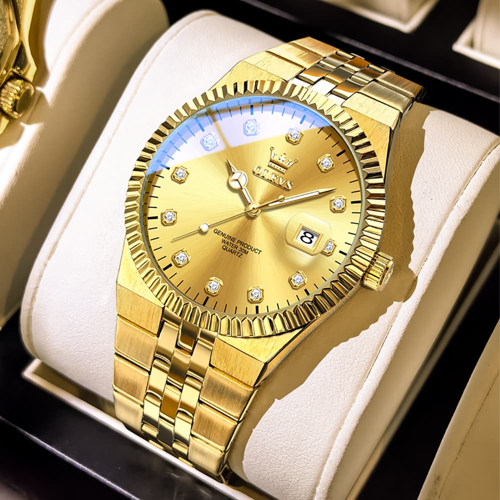 OLEVS 2989 Steel Luminous Dress Watch for Men