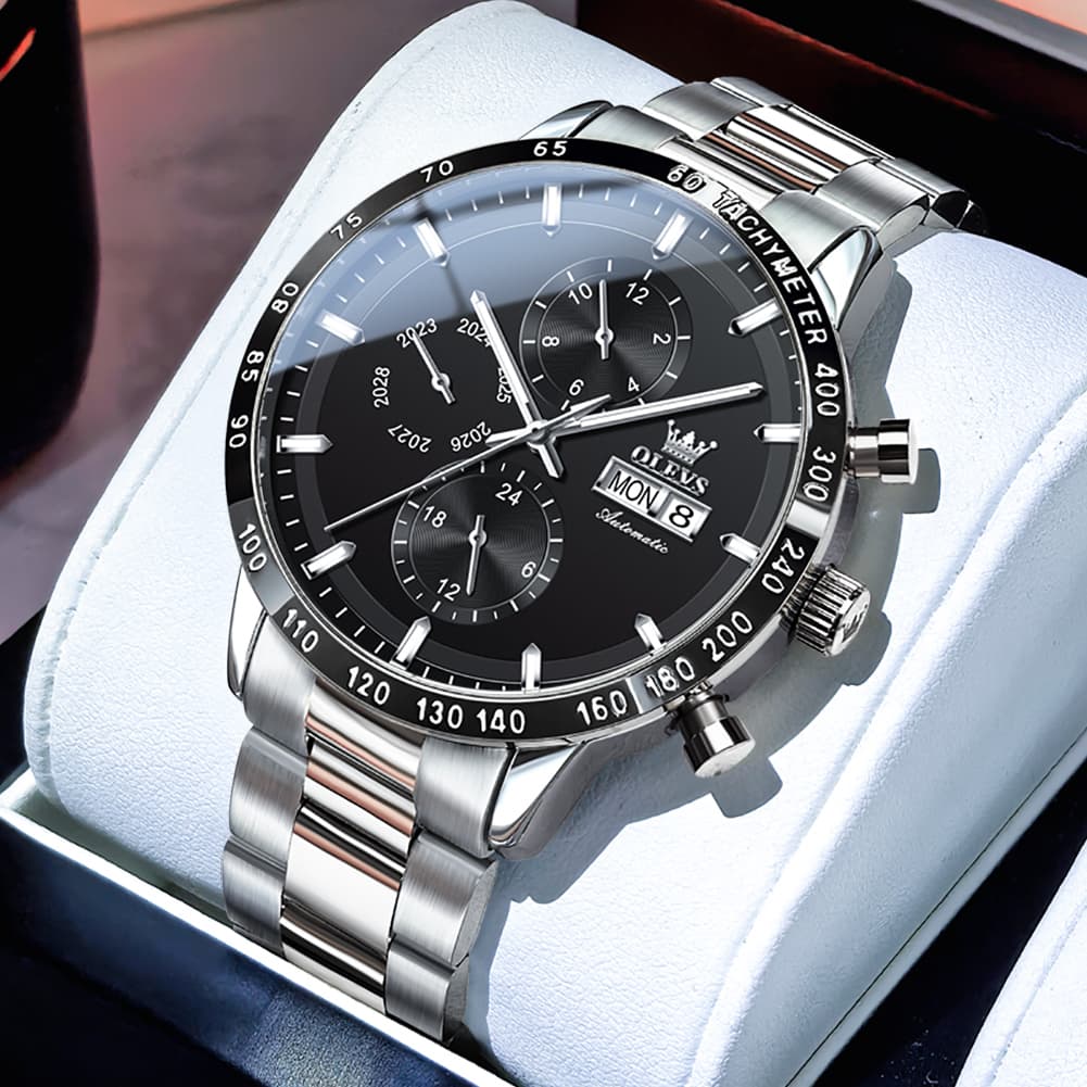 OLEVS 6683 Multifunction Automatic Steel Watch for Men