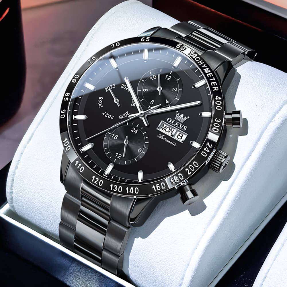 OLEVS 6683 Multifunction Automatic Steel Watch for Men