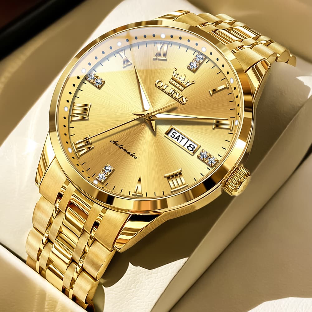 OLEVS 7062 Classic Dual Calendar Automatic Watch For Men