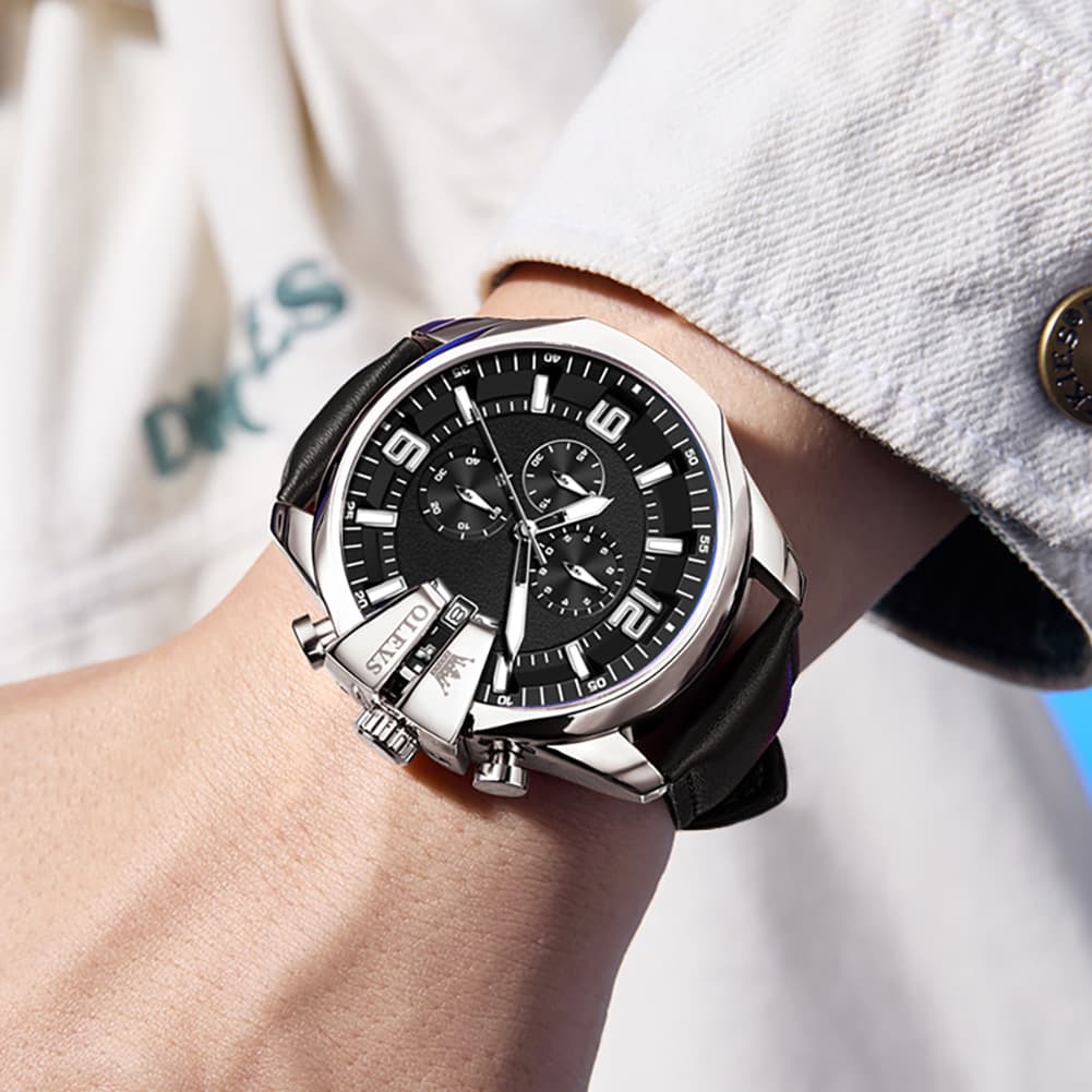 OLEVS 2978 Oversized 50mm Chronograph Quartz Watch for Men