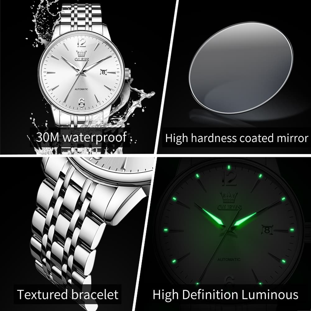 OLEVS 6741 Classic Minimalist Mechanical Watch for Men