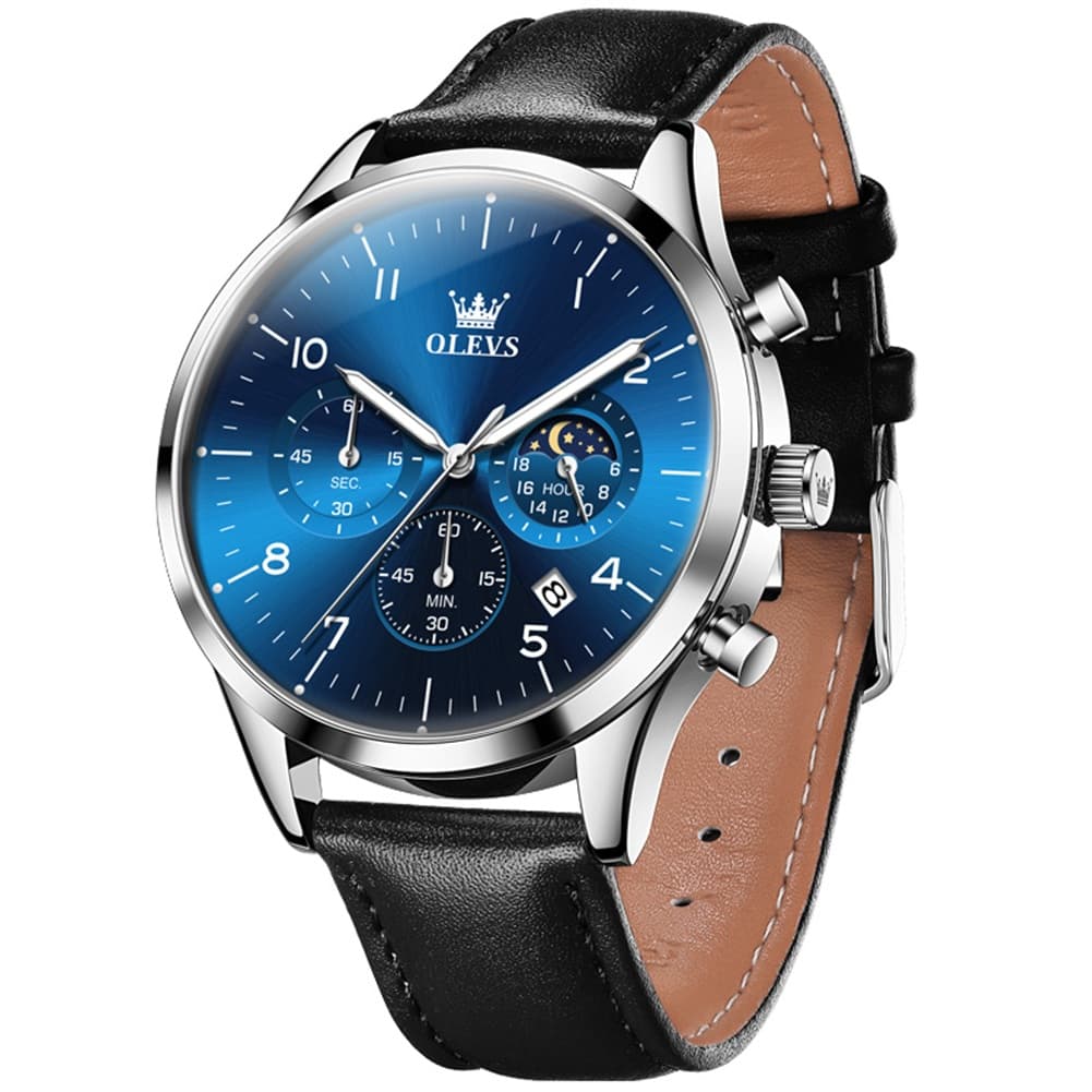 OLEVS 2882 Luxury Moon Phase Chronograph Watch for Men