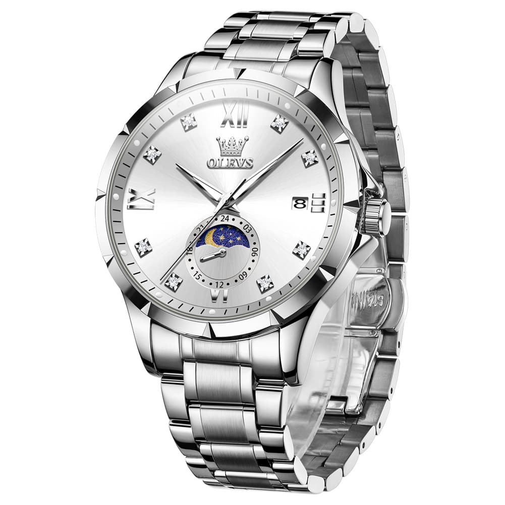 OLEVS 2956 Moon Phase Quartz Watch for Men