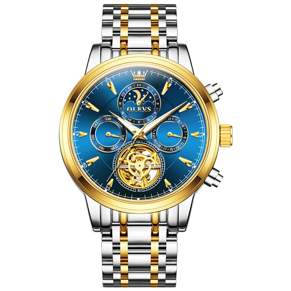 OLEVS 6746 Multi-Function Skeleton Mechanical Watch for Men