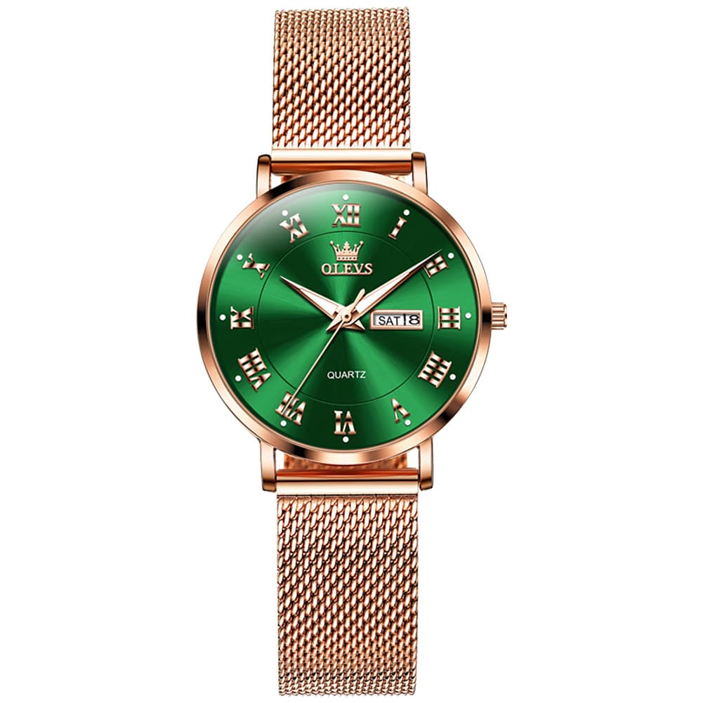 OLEVS 2920 Day Date Quartz Couples Watch Set Men Women