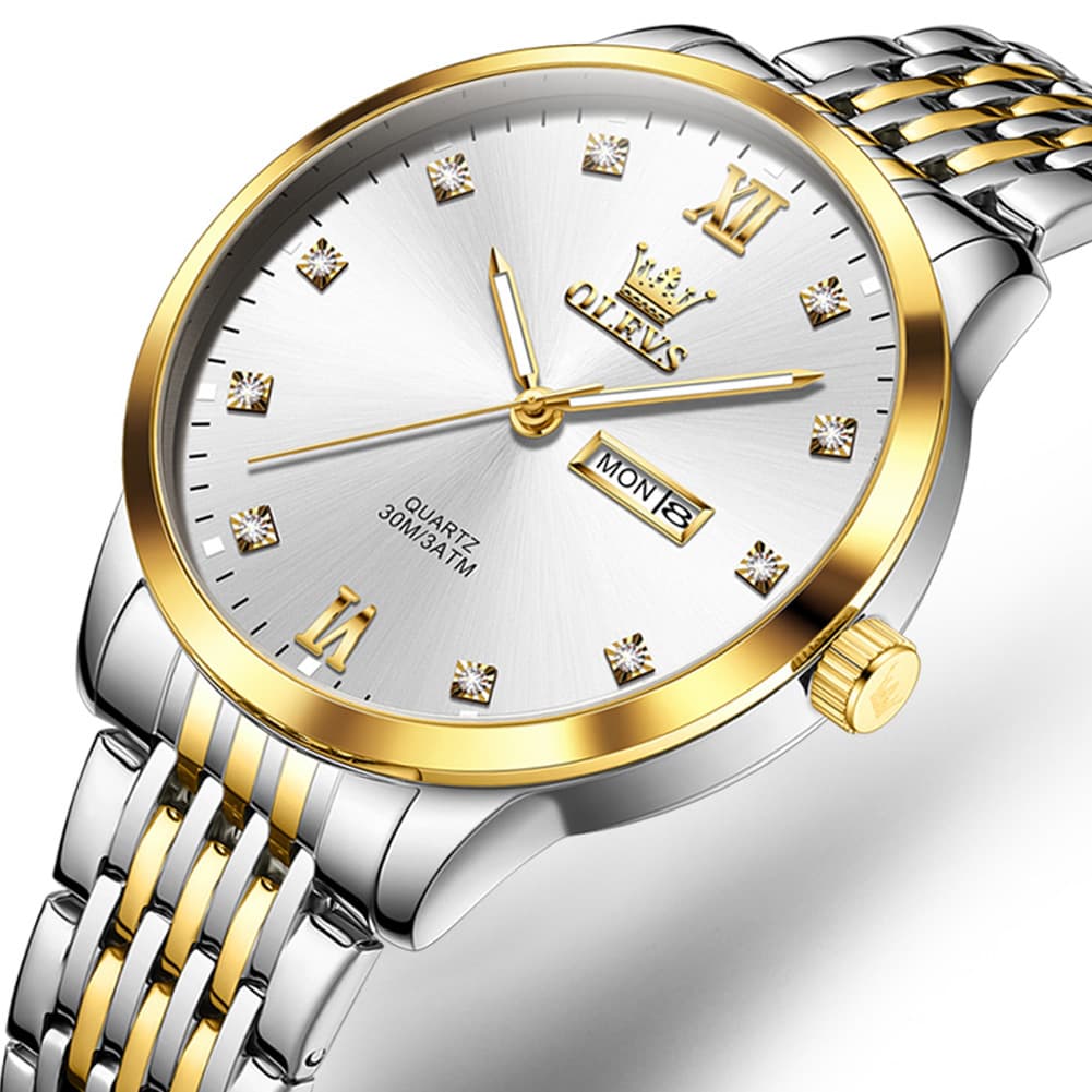 OLEVS 2943 Ultra Thin Diamond Dial Quartz Watch for Men