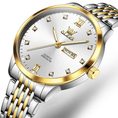 OLEVS 2943 Ultra Thin Diamond Dial Quartz Watch for Men