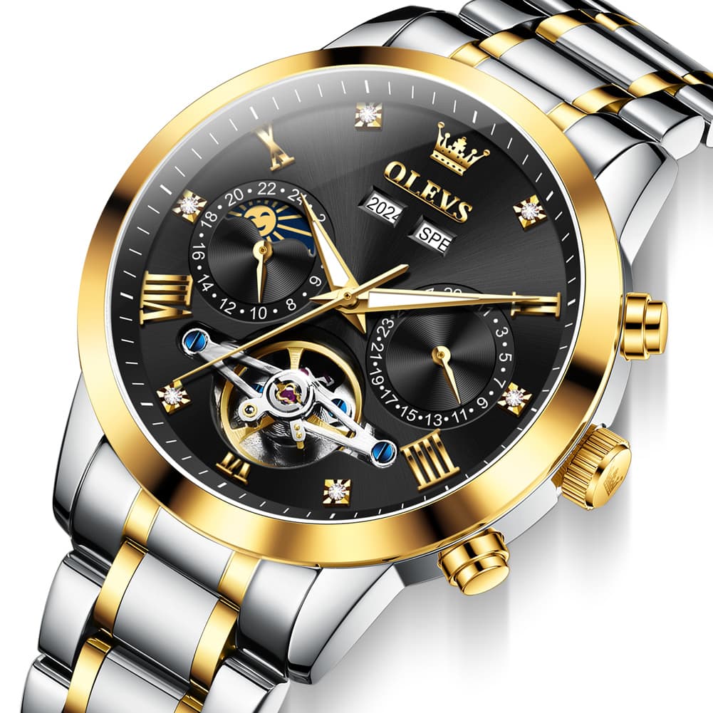 OLEVS 7029 Open Heart Automatic Mechanical Watch For Men