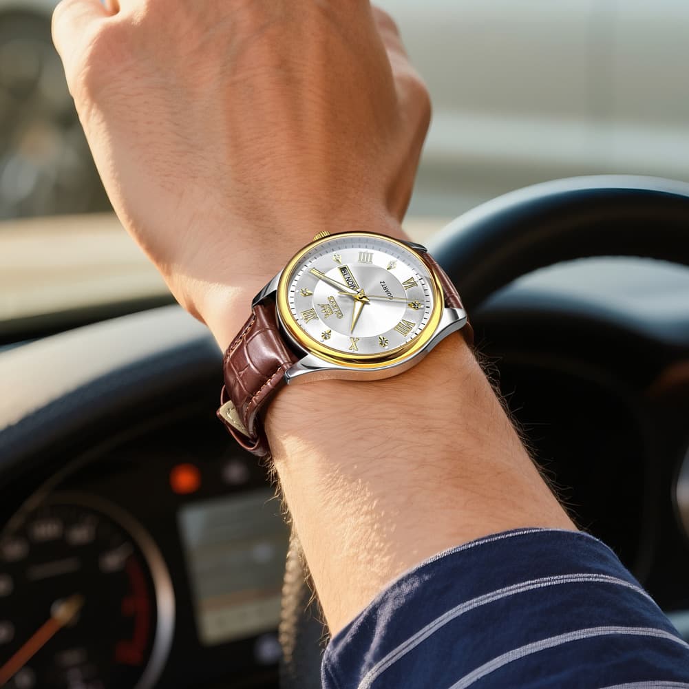OLEVS 3649 Ultra-thin Classic Quartz Watch for Men