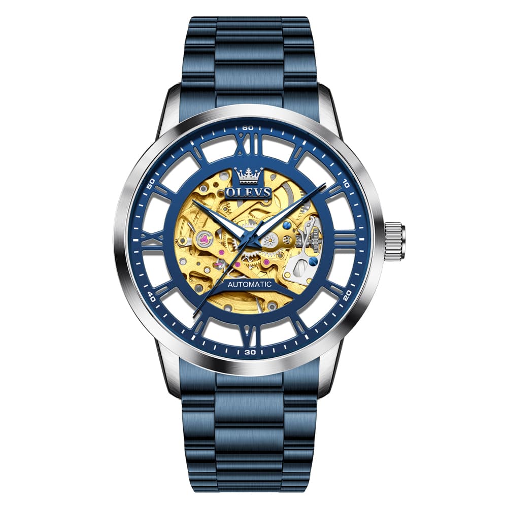 OLEVS 6728 Automatic Skeleton Mechanical Watch For Men