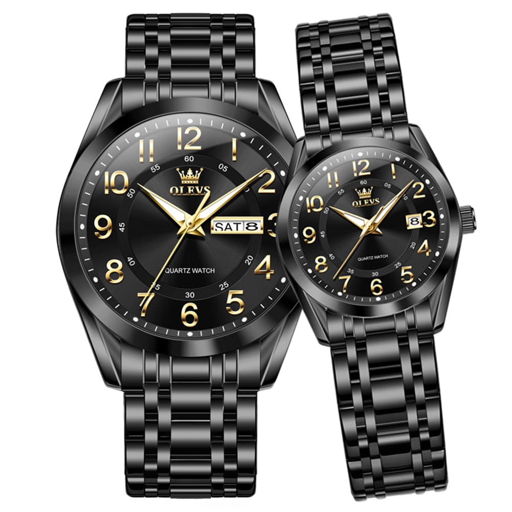 OLEVS 3666 Quartz Luminous Matching Watches For Couples