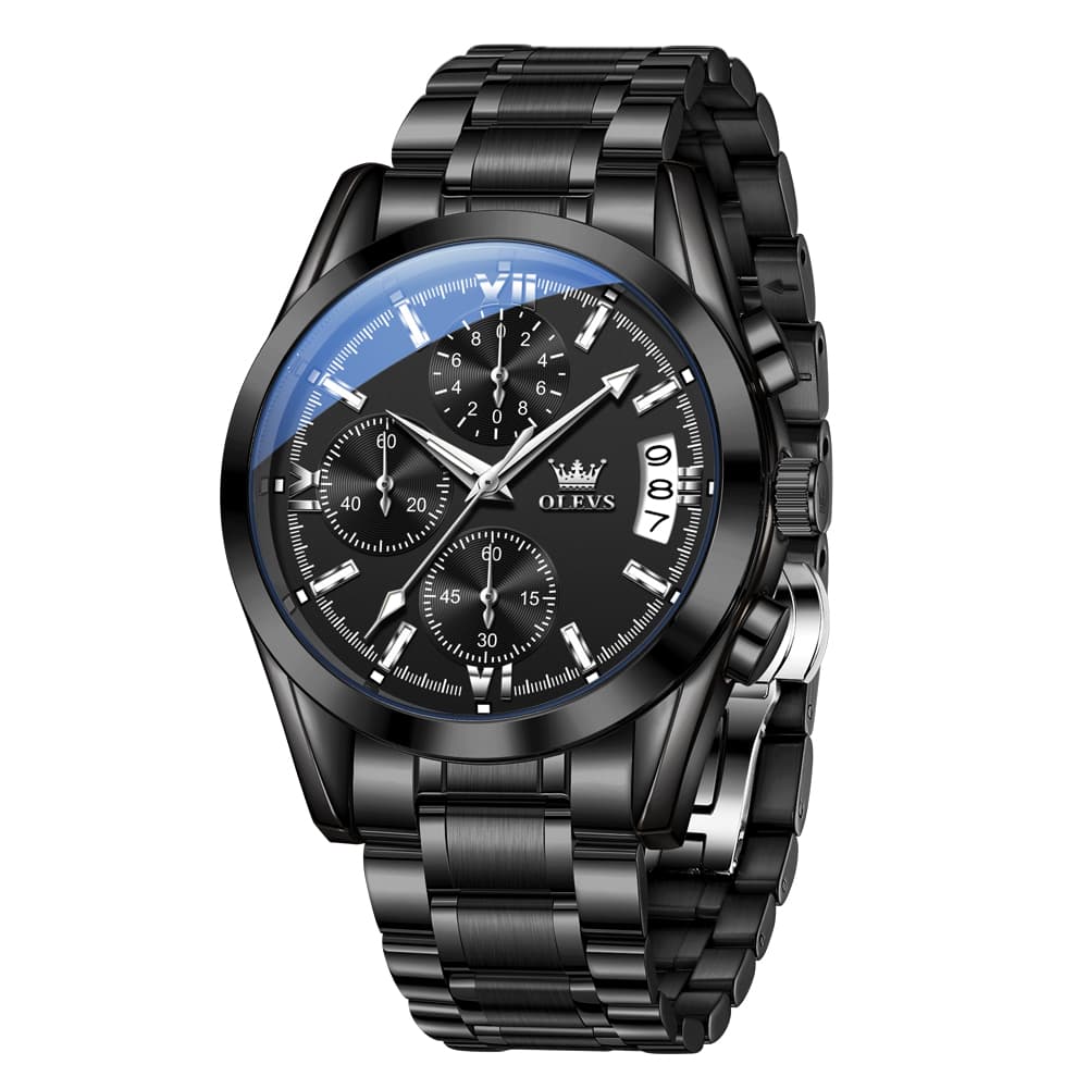 OLEVS 2987 Stainless Steel Chronograph Quartz Watch for Men
