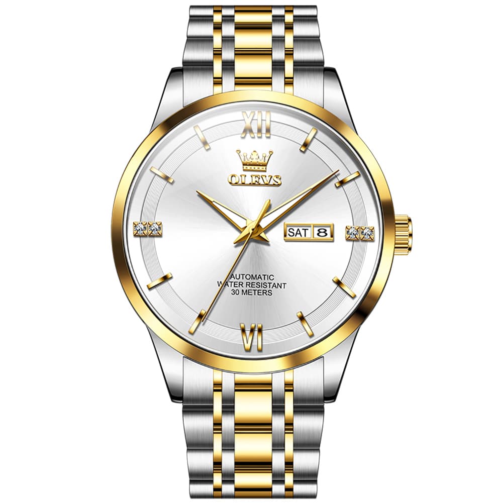 OLEVS 7061 Classic Dual Calendar Automatic Watch For Men
