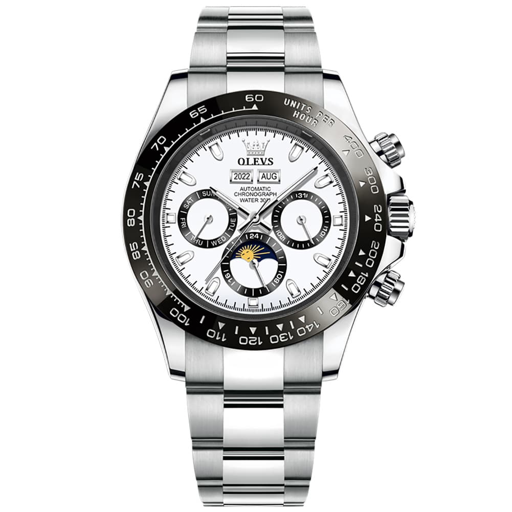 OLEVS 6654 Automatic Mechanical Moon Phase Watch for Men