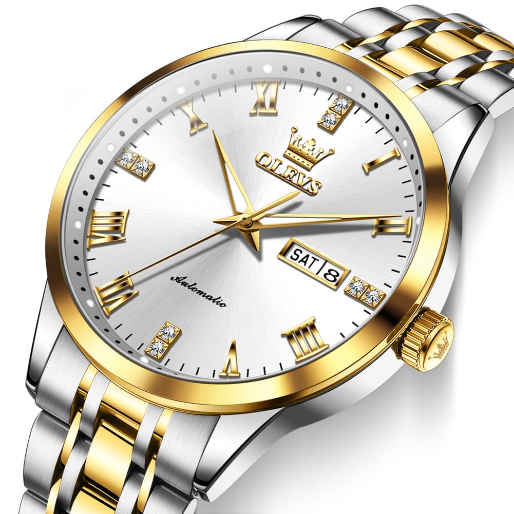 OLEVS 7062 Classic Dual Calendar Automatic Watch For Men
